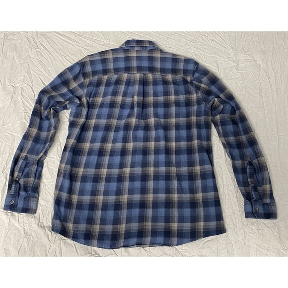 Eddie Bauer Mens TXL Classic Fit Blue Plaid Button Down Shirt - Picture 2 of 11